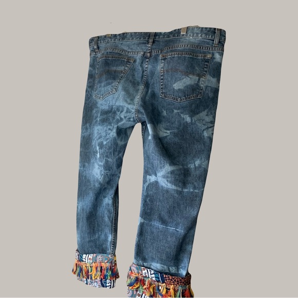 Boho Fringe Blue Jeans - Picture 8 of 10